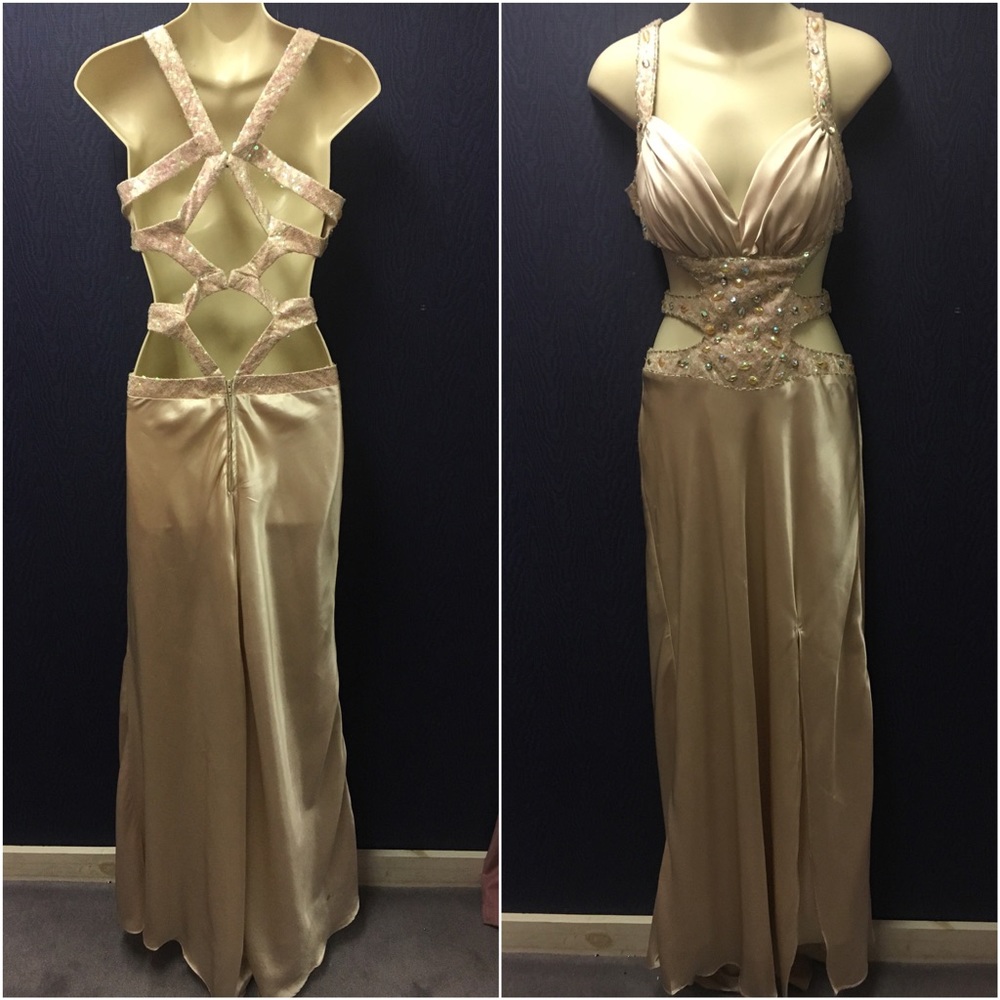 Beautiful slit prom dress